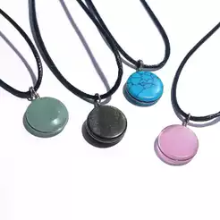 Colar Esférico Bolinha em Pedra Natural - Boho Hippie Praia Praiano