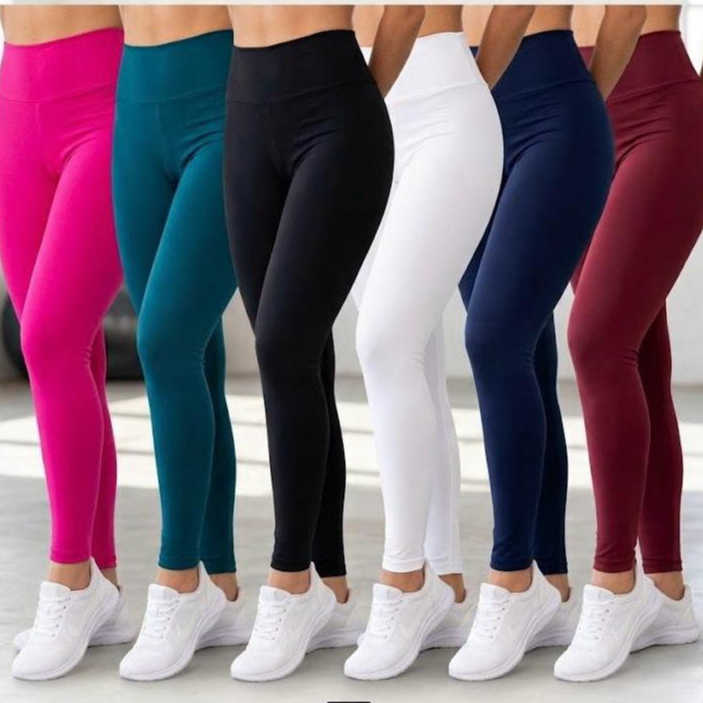 Calça Legging Academia Feminino Zero Transparência e Cintura Alta Treino Confortável Sem Costura Lateral
