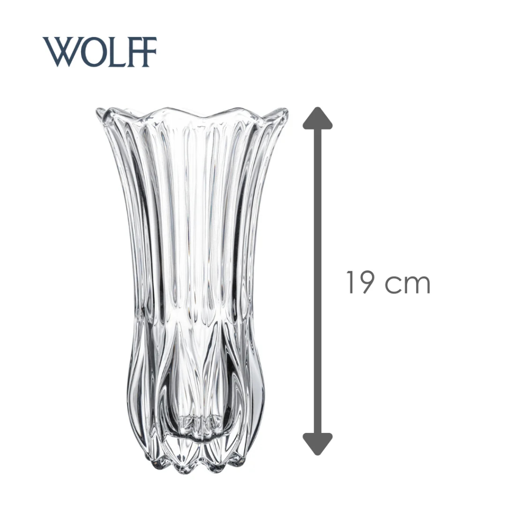 Vaso Wolff Tulipa Vidro 10cm x 10cm x 19cm Decoração Sala Casa Flores Arranjo Mesa Centro Presente Sofisticado Luxo Fino · foto 2