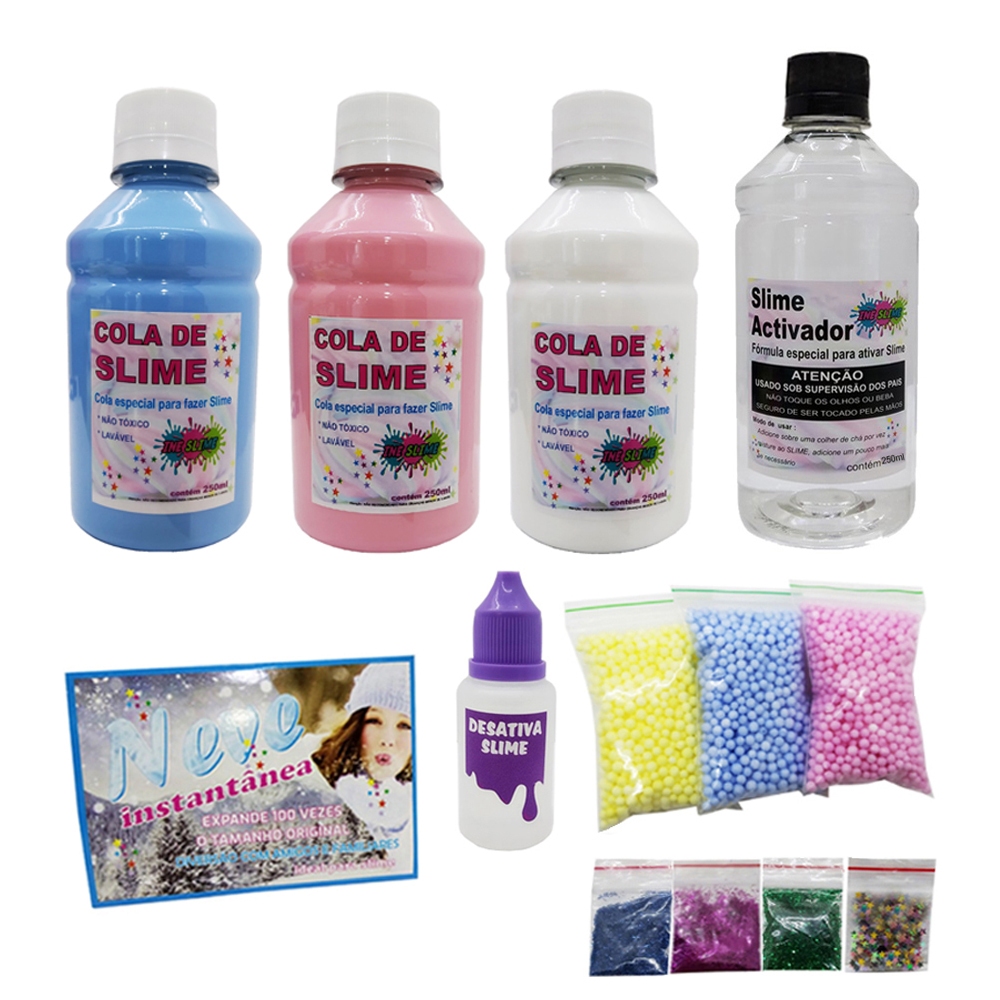 Mini Kit Para Fazer Slimes Completo Super Oferta