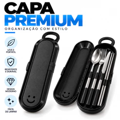 Estojo Organizador Multiuso Porta Escovas Talheres e Utensílios com Alça LUM3