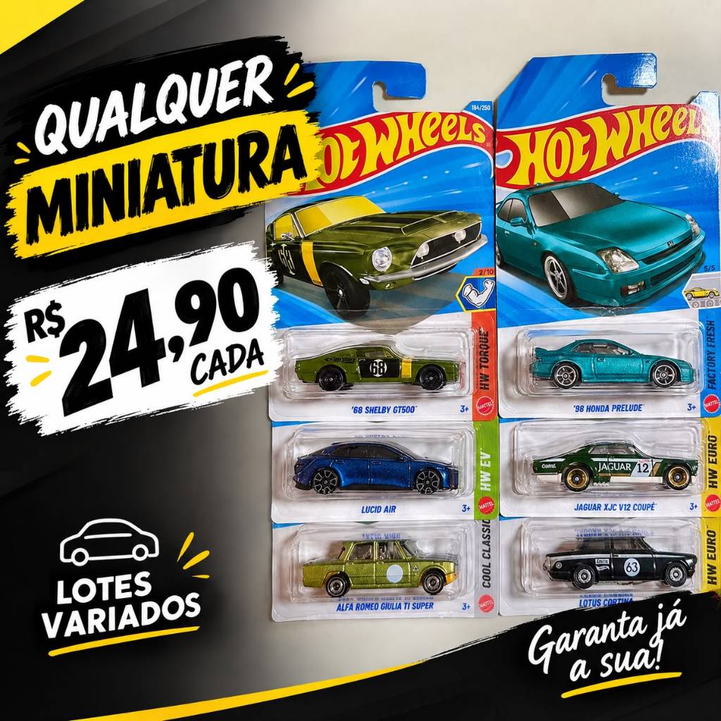 Hot Wheels - Carros Reais - Lotes H, K e L 2026 - Preço Único - Escolha Sua Miniatura