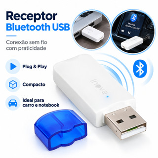 Receptor de Áudio Bluetooth USB / Adaptador de Música para Carro