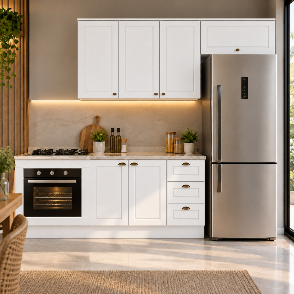 Cozinha Amy 4 Peças MDF Módulo Forno De Embutir 280 Casa 812