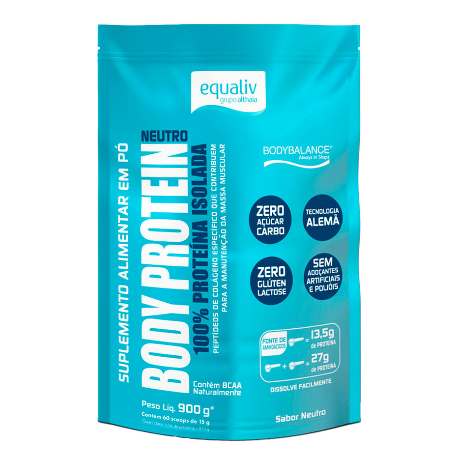Body Protein Neutro 100% Proteína Isolada 900g Equaliv