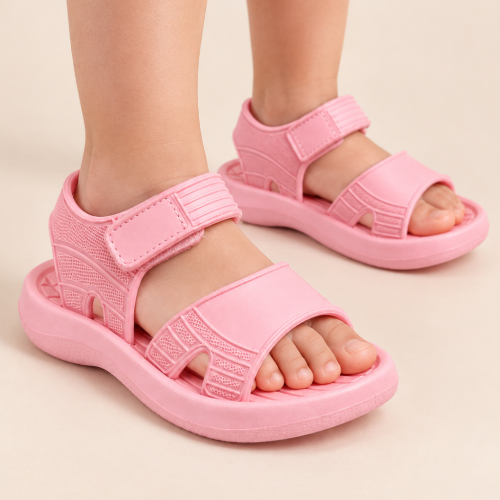 Sandália Infantil Menina Papete Com Glitter Confortável Leve Antiderrapante Ideal Para Dia a Dia Cheirinho de Chiclete