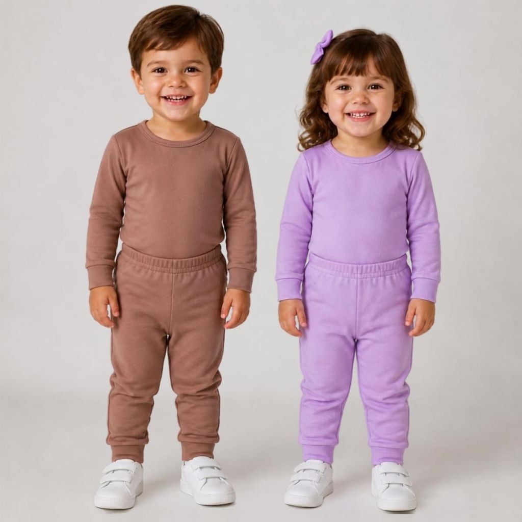Conjunto Body Térmico Bebê com Calça Peluciado com Proteção UV - Tamanho P ao 3 Bory Unissex