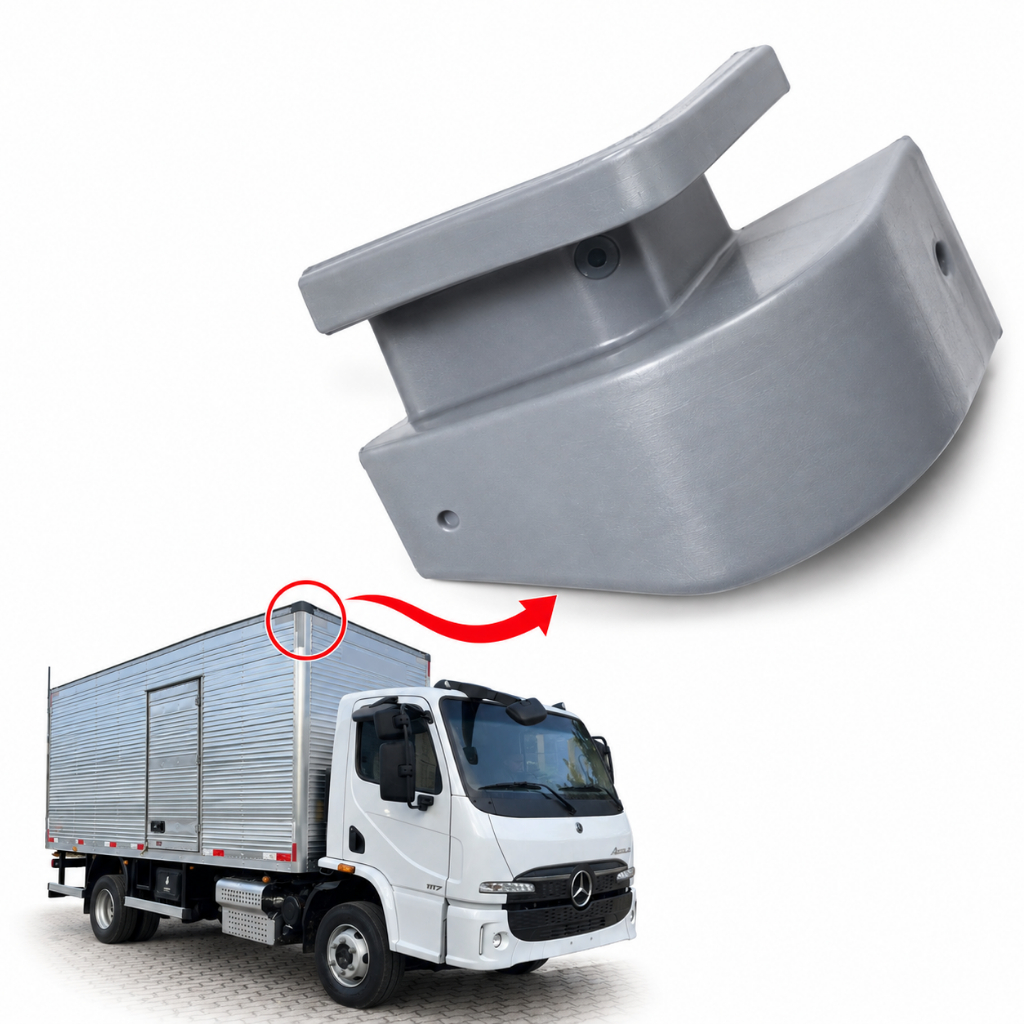 CANTO BAÚ CAMINHÃO CARRETA FURGÃO SUPERIOR FRONTAL POLIURETANO MODELO FACCHINI TIPO FACCHINI 01 PEÇA