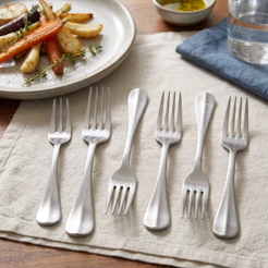 Kit 6 Garfos para Mesa Lyor Positano de Aço Inox Jantar Talheres Resistente Requintado Sofisticado Restaurante Refeições
