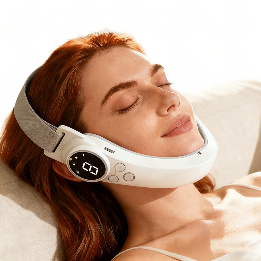Aparelho de Beleza Facial V-Line Massageador Elétrico 9 Níveis Ajustável Portátil para Ritual de Cuidado com a Pele
