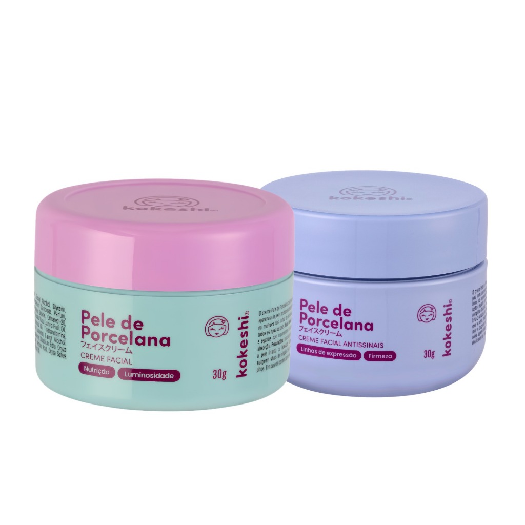 Kit Pele de porcelana e Antissinais Kokeshi