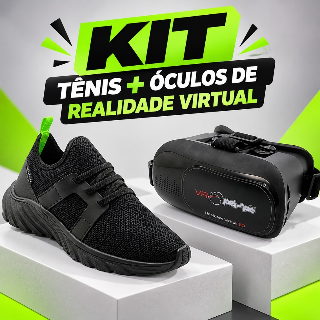 Tenis Infantil Menino Vitz Estilo Moderno Conforto Respiravel e Praticidade no Calce Lançamento + Kit