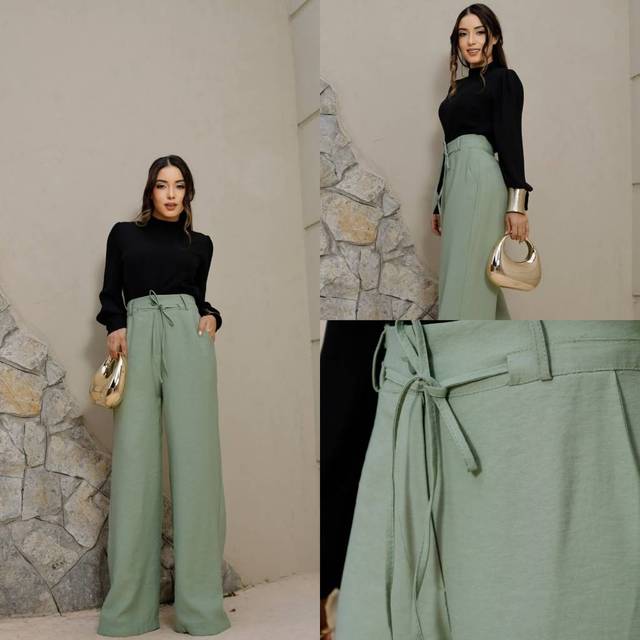 Calça Pantalona SocialFeminino Sensorial Marrant Cintura Alta PerfeitaTendencia 2027 Com Ziper E Botão