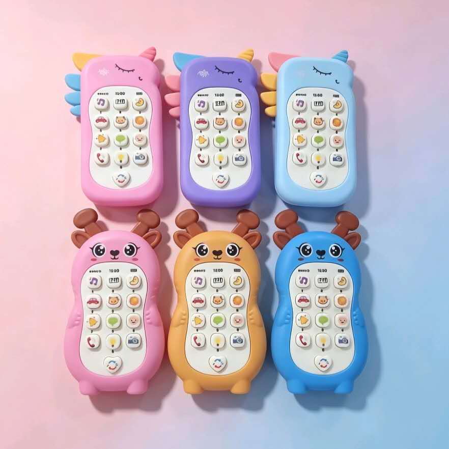 Brinquedo Celular Infantil para Bebê Telefone Musical Interativo com Mordedor Educativo Sensorial Som e Luz