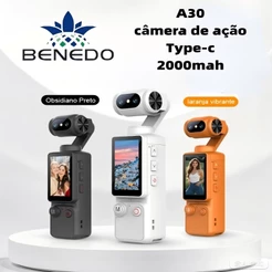 BENEDO A30(32GB) câmera de ação 1080P Rotação de 180° | Vestível, Portátil, Gravador de Viagem e Ciclismo