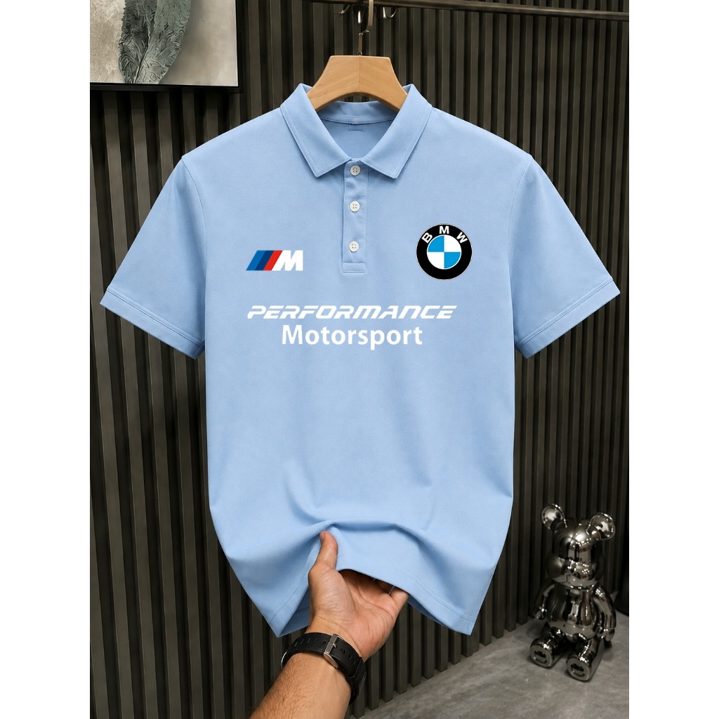 Camisa Polo BMW Unissex Motorsport Malha Piquet Premium
