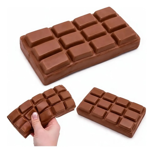 Imagem Brinquedo Squish Cheiro De Chocolate Barra Antiestresse - Envio Imediato