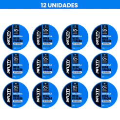 Kit 12x Cera Modeladora 80g Incolor Azul Atacado Infinity Look's Hair