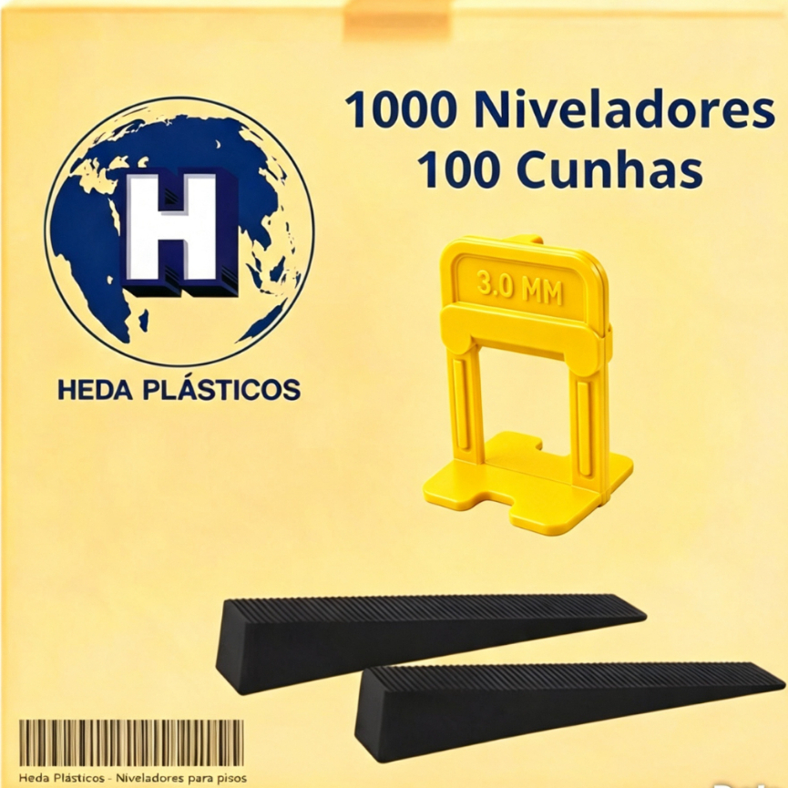 1000 Espaçador Nivelador Piso 3mm Mais 100 Cunhas Slim material novo