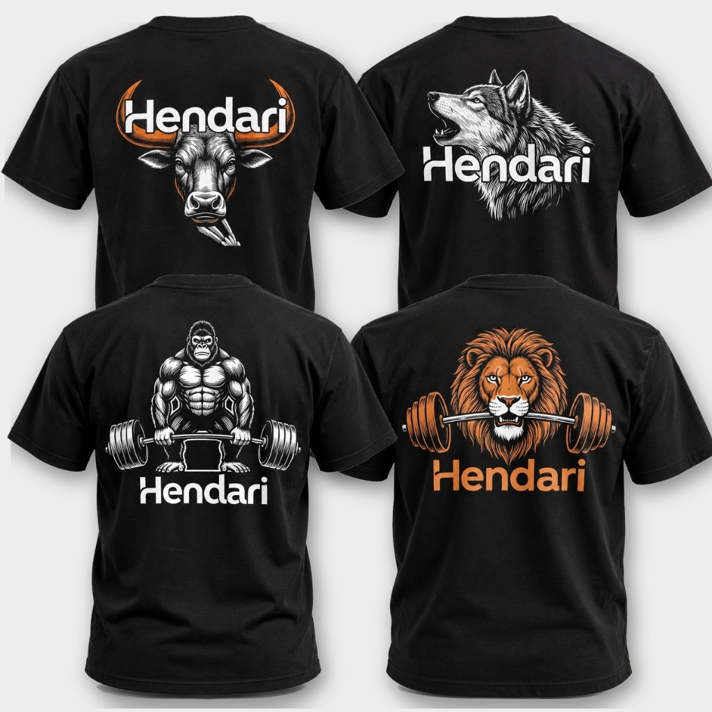 Camiseta Blusa Tshirt Academia Masculina Gorila Leão Lobo Touro Águia Treino Musculação Crossfit Algodão