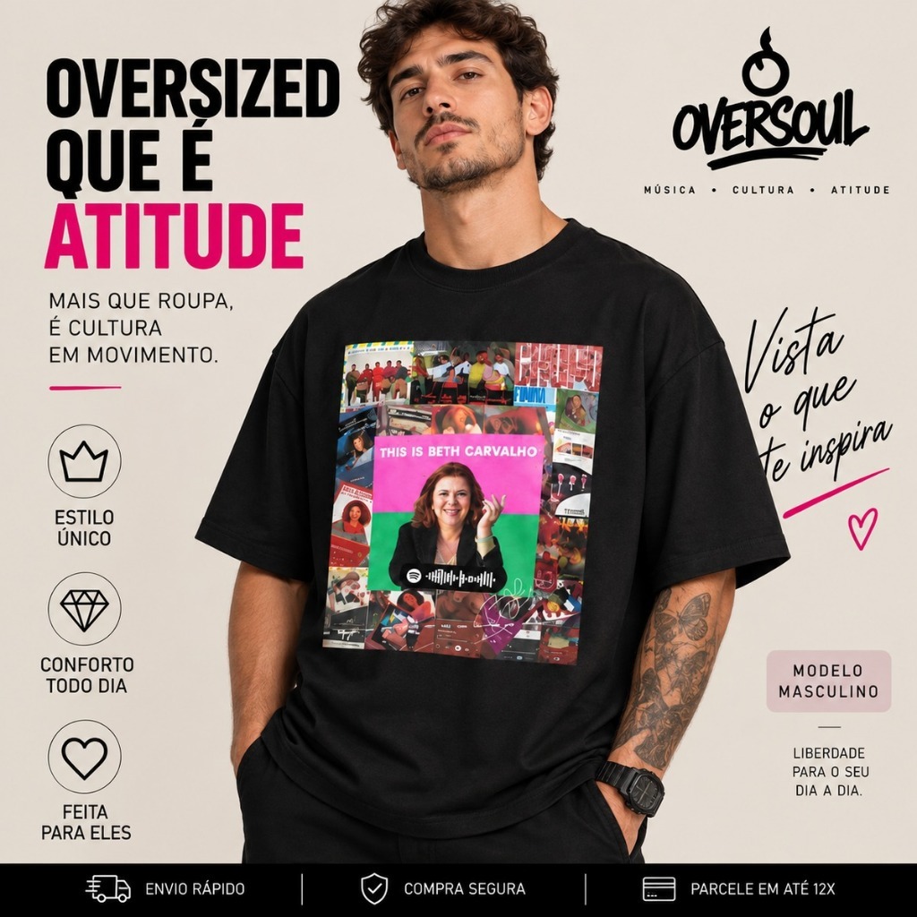 Camiseta Oversized Estampada Streetwear Unissex Modelagem Ampla Manga Curta