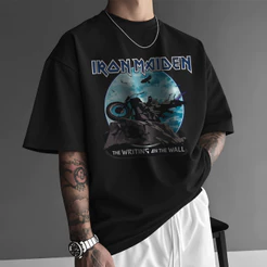Camiseta Iron Maiden Camisa Rock Estampado Camisa Algodão Lançamento