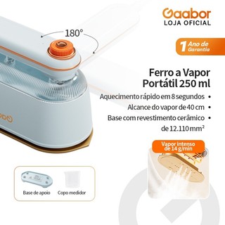 Gaabor Ferro a Vapor 250ml Tanque Visível Base Cerâmica 12110mm² HM-M03A