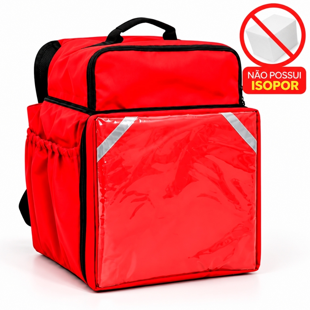 Mochila Para Motoboy Bolsa Bag em Nylon Sem Isopor Entregador Pizza Reforçado Resistente