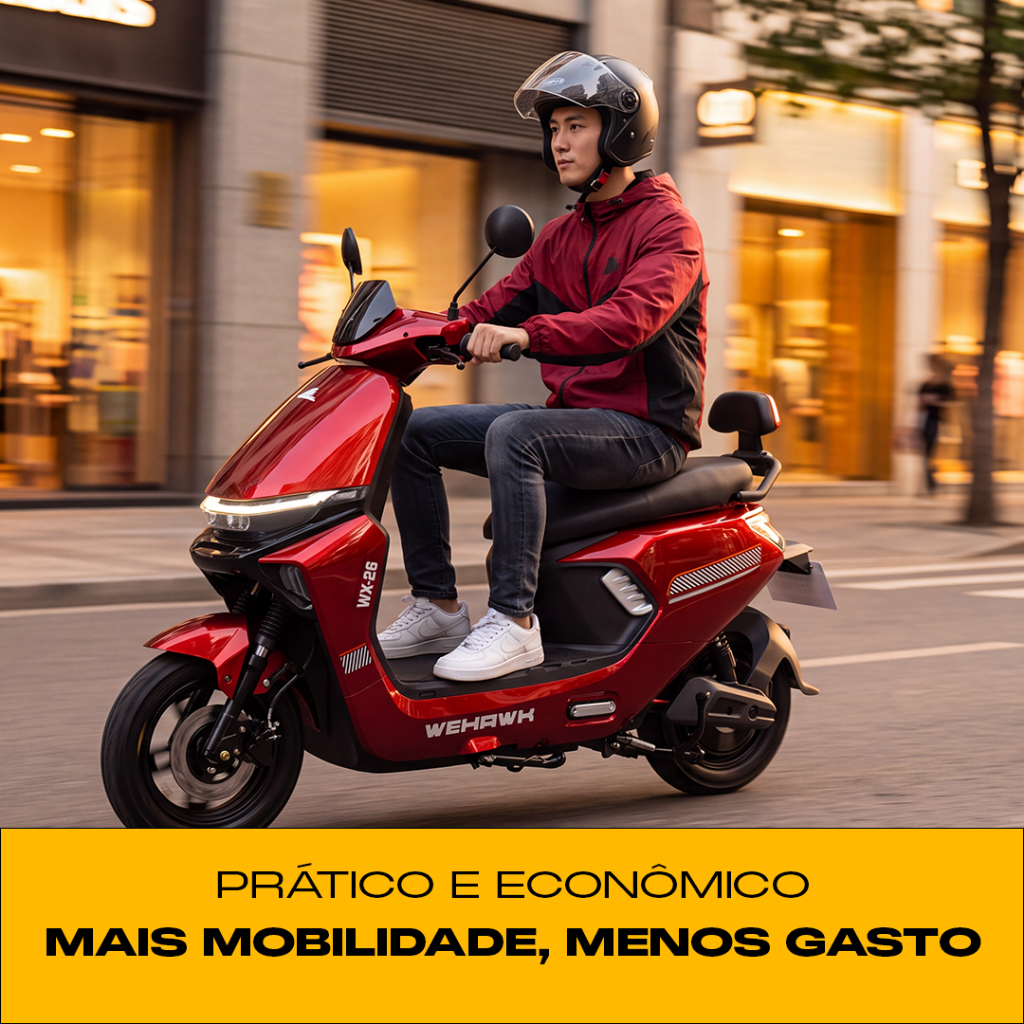 Scooter Elétrica 1000W WX-26 Resistente a Água Bateria de Lítio 60V 20Ah Autopropelido