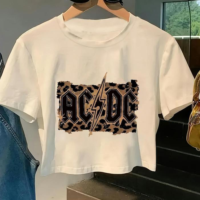 Cropped Rock Estiloso e Versatil Blusinha Retro 100% Algodão Confortavel e Leve