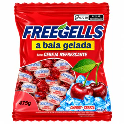 Bala Dura Freegells Cereja Refrescante 475g Riclan