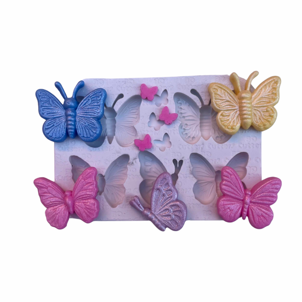 Molde de Silicone - Borboletas - para Enfeites e Apliques de Artesanato
