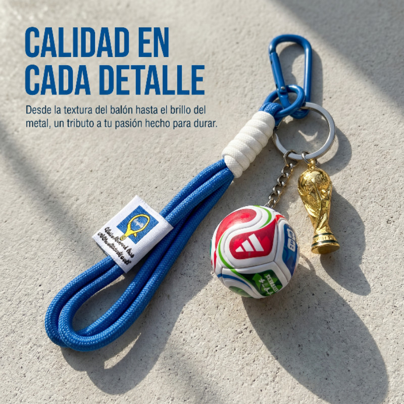 Chaveiro Bola de Futebol com Taça, Seleção Brasileira, Amarelo ou Azul, Presente para Torcedores