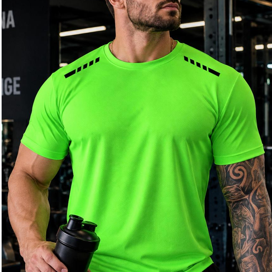 Camiseta Premium Respirável Masculina Treino Corrida Fitness Academia