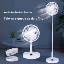 Ventilador Portátil Dobrável 4 Velocidades Recarregável USB Retrátil Mesa Coluna Forte Silencioso