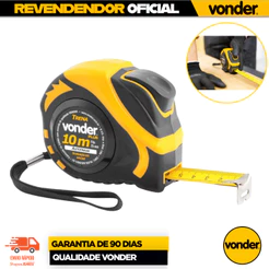 Trena Autotrava Em Aço Profissional 10 Metros x 25 mm VONDER Plus ENVIO IMEDIATO
