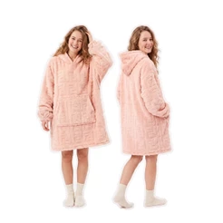 Moletom Gigante Cobertor com Capuz e Bolso Texturizado - Roupão Oversized Unissex de Inverno