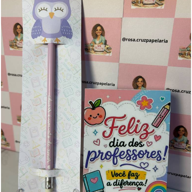KIT LÁPIS + BLOCO A7 DIA DOS PROFESSORES