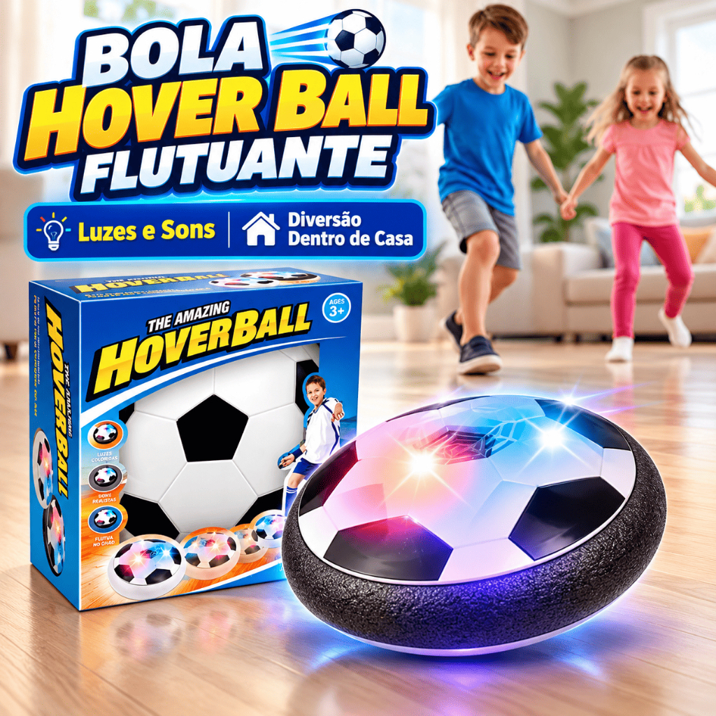 Bola de Futebol Flutuante  Iluminação LED Flutuação Suave Diversão em Casa Crianças Hover Ball