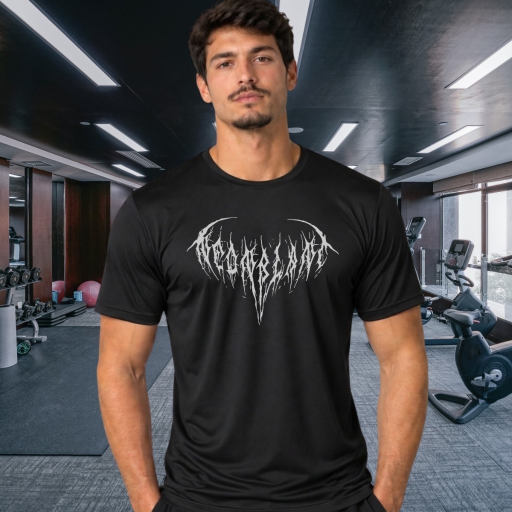 Camiseta Gótica Dry Fit Masculina Metal Dark Estampa Academia Treino Corrida Rock Esportiva Poliéster