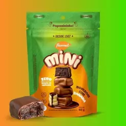 Bombom Zero Açúcar Sem Glúten Banana com Chocolate Doce Mini Cacau Fit Flormel 60g