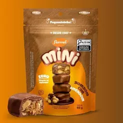 Bombom Chocolate Zero Açucar Sem Gluten ao Leite Mini Doce Amendoim Cacau 60g Flormel Fit