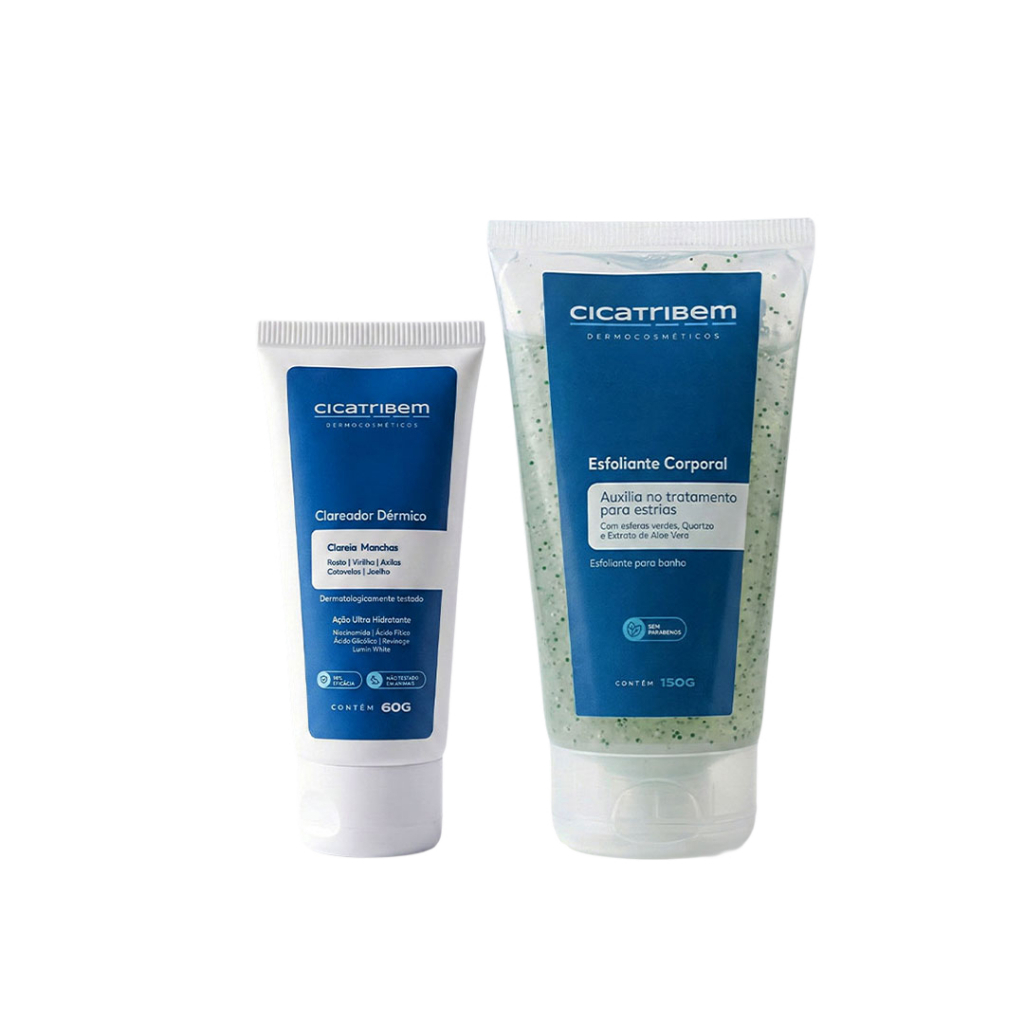 Cicatribem Kit Duplinha Clareador - Clareador Dérmico 60g & Esfoliante Corporal 150g