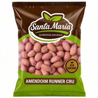 Amendoim Cru In Natura Runner Com Pele Saudável 100% Natural Nutritivo Culinária Gourmet Petisco