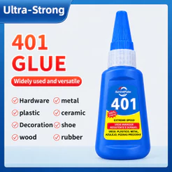 Cola 401 Instantânea 10g/20g Super Forte Multiuso para Reparos Sapatos Plástico Metal Cerâmica