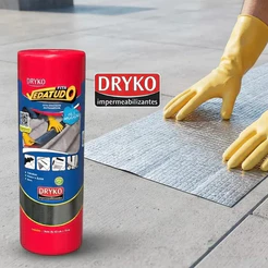Fita Dryko Vedatudo Fita Asfáltica Adesiva Rufos Chapas Telhas Calhas Fita Cinza 45cmx10m Dryko