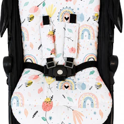 Colchonete Carrinho Bebe Dupla Face Algodão Estampado Menina Menino