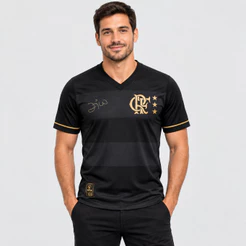 Camiseta Flamengo Volta Zico Masculina - Preto