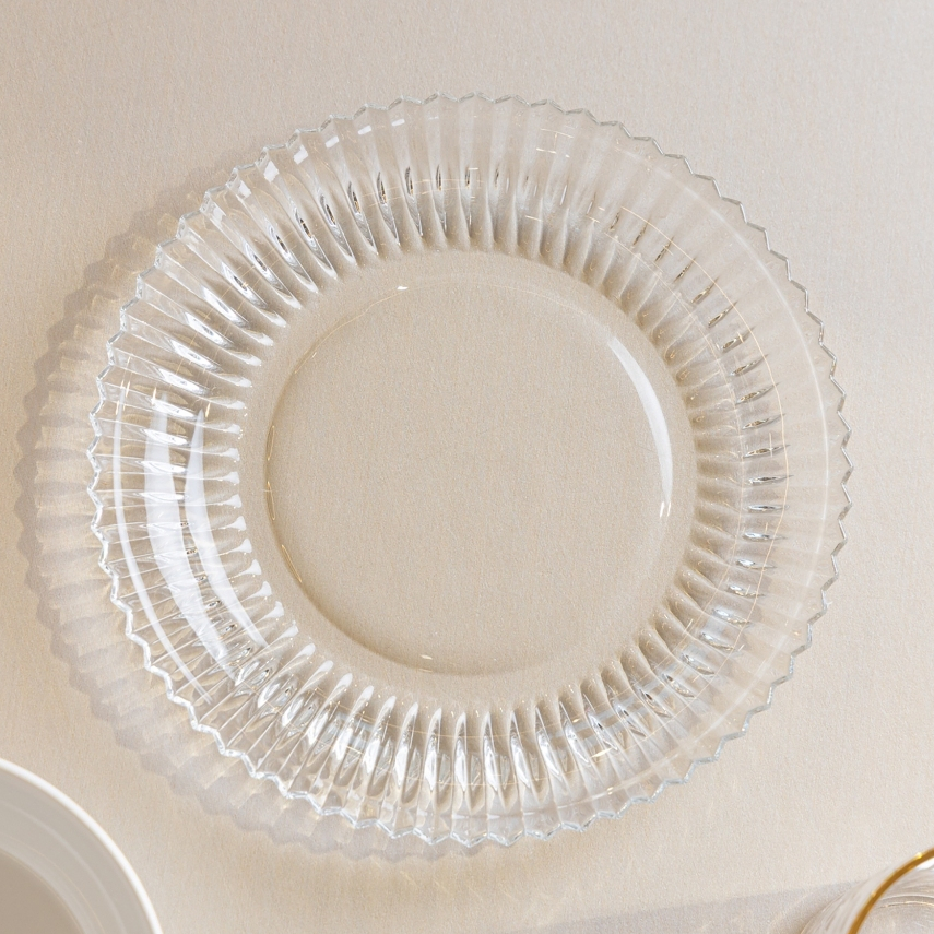 Prato para Sobremesa Império 20cm Cristal Wolff para Doces Bolos Fruta Tortas Petiscos Mesa Posta Elegante Uso Diário