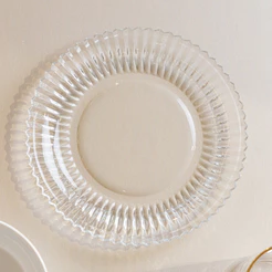 Prato para Sobremesa Império 20cm Cristal Wolff para Doces Bolos Fruta Tortas Petiscos Mesa Posta Elegante Uso Diário